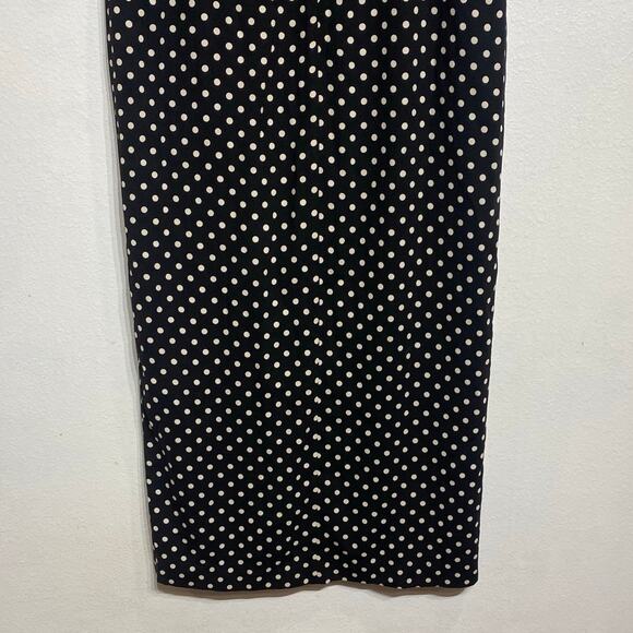 Worthington Black Polka Dot Midi Dress Sz 14 - Picture 8 of 13